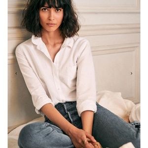 Sézane Tomboy Shirt • White • US 4 (FR 36)